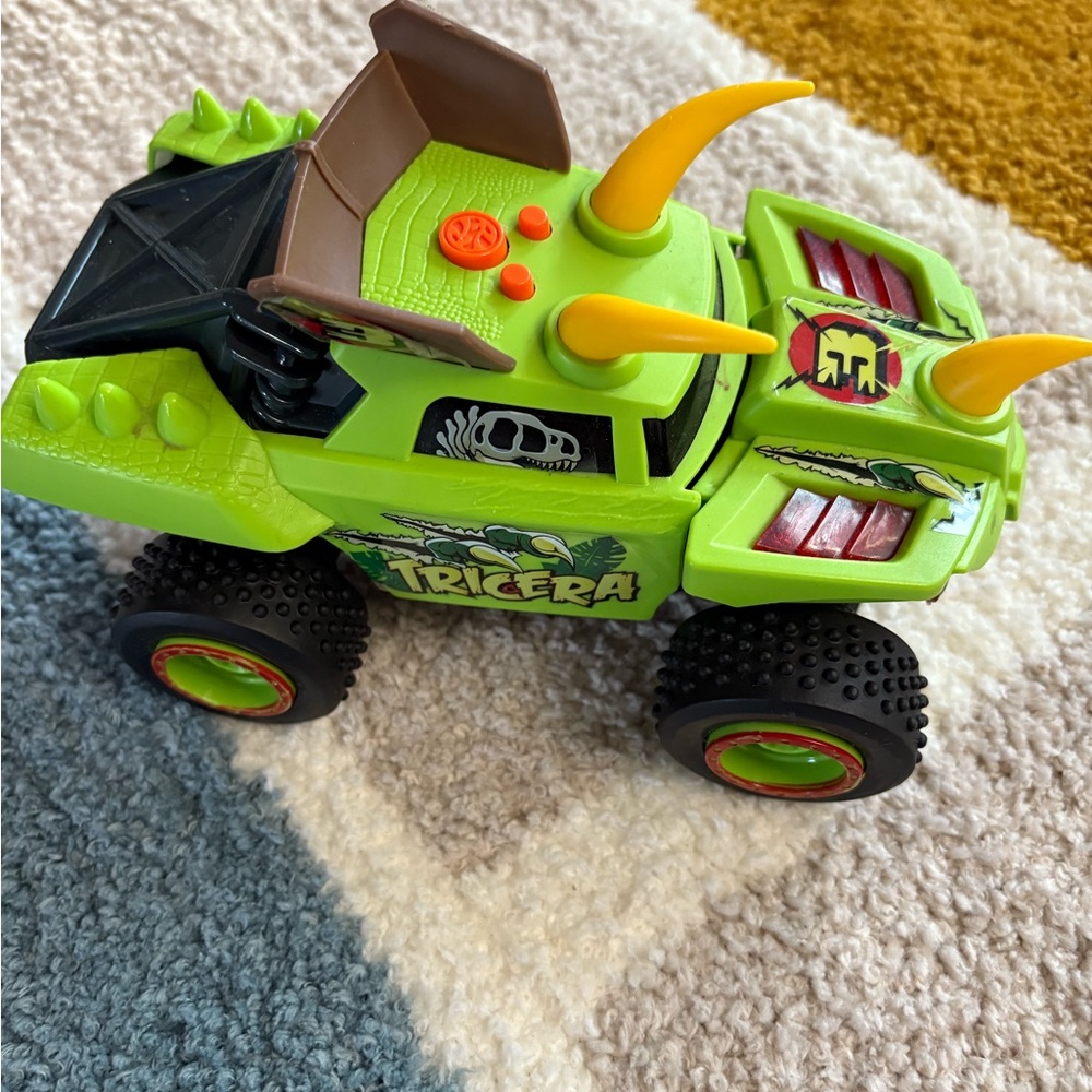 Green Triceratops Monster Truck Toy
